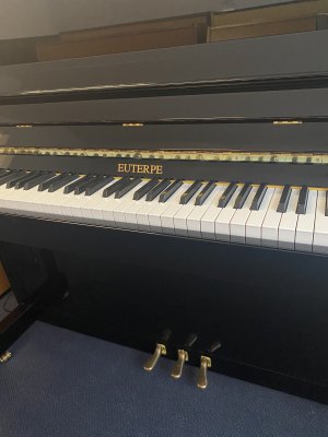 EUTERPE Klavier Modell E 120 schwarz poliert - technisch in Top Zustand