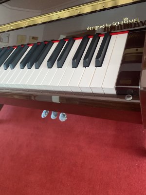 SCHIMMEL Klavier Fridolin F123 Tradition Mahagoni poliert