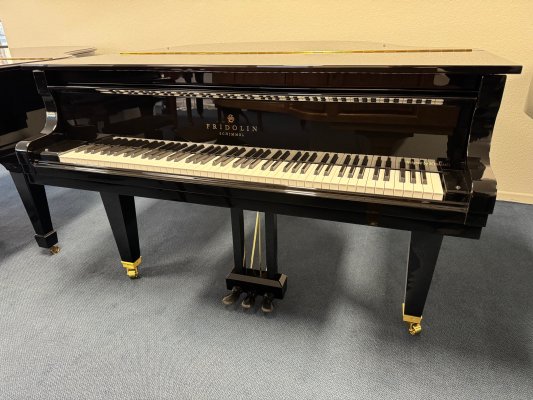 Preview: SCHIMMEL Flügel Fridolin F 156 Tradition schwarz poliert - NEU - Gelegenheit wegen kleinem Fehler in der Oberflächenlackierung