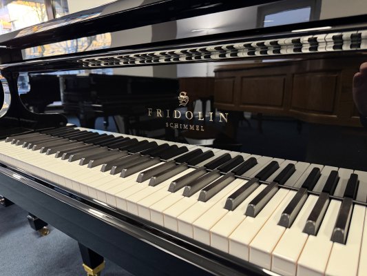 Preview: SCHIMMEL Flügel Fridolin F 156 Tradition schwarz poliert - NEU - Gelegenheit wegen kleinem Fehler in der Oberflächenlackierung