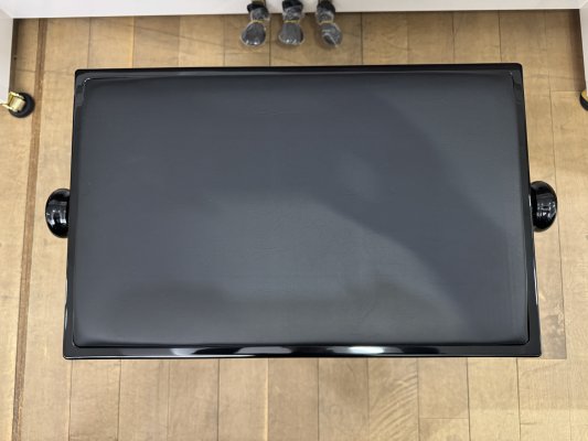 Preview: Klavierbank Pearl mit Glattbezug