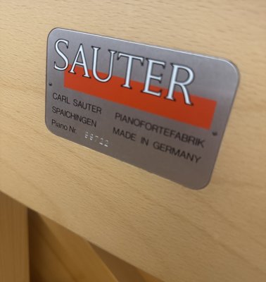 Wunderschönes SAUTER Klavier schwarz poliert mit Feurich Silent System