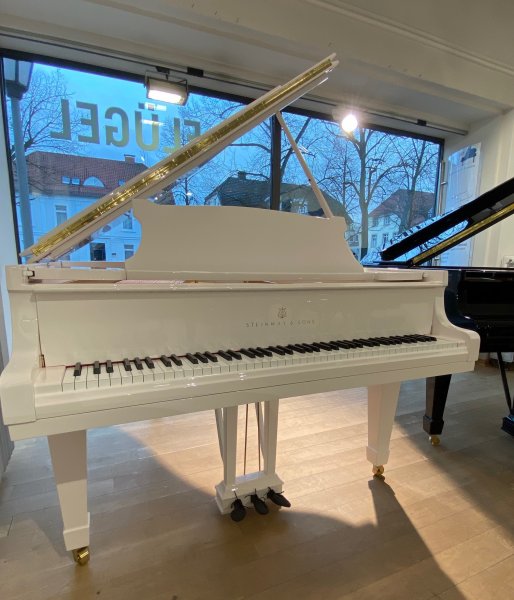 STEINWAY & SONS Flügel Modell M-170 weiss poliert - generalüberholt