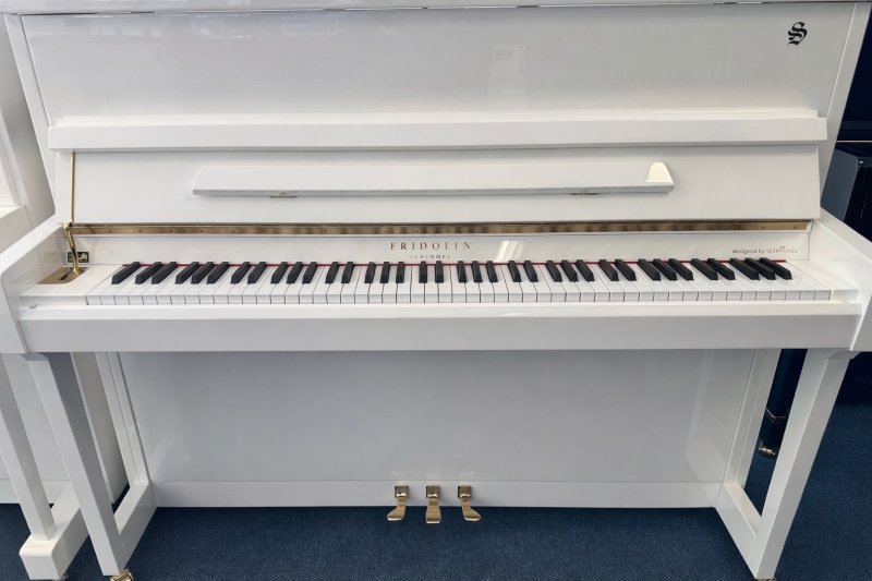 Angebot der Woche – neues Schimmel Klavier F 121 Tradition in Weiss poliert